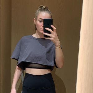 ALO Yoga Cropped T-Shirt - Forest Green XS